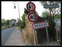 Panneau de la ville de Bergues - entree de la ville